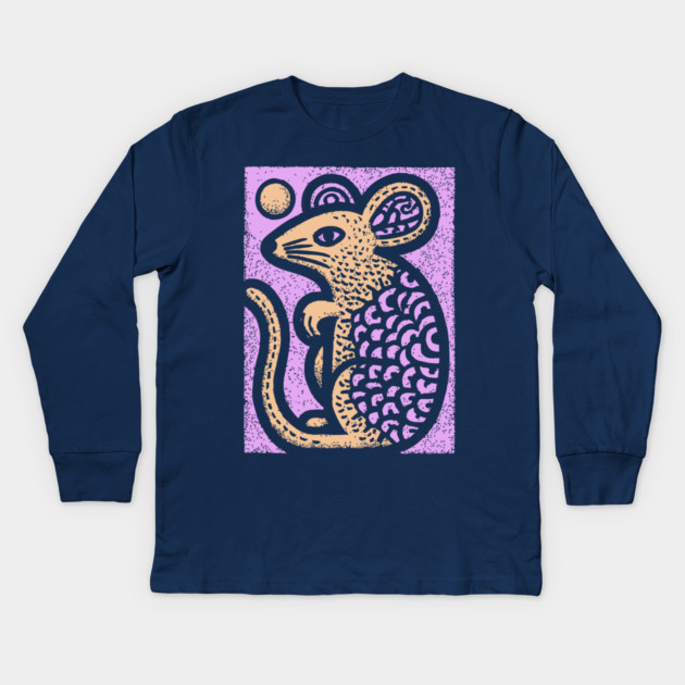 Year of the Rat | Pastel Chinese Zodiac Kids Long Sleeve T-Shirt by TuncGK