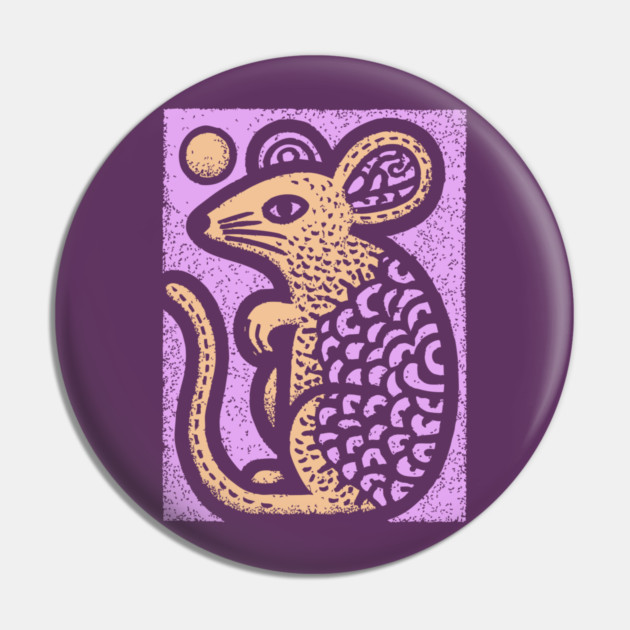 Year of the Rat | Pastel Chinese Zodiac Pin by TuncGK