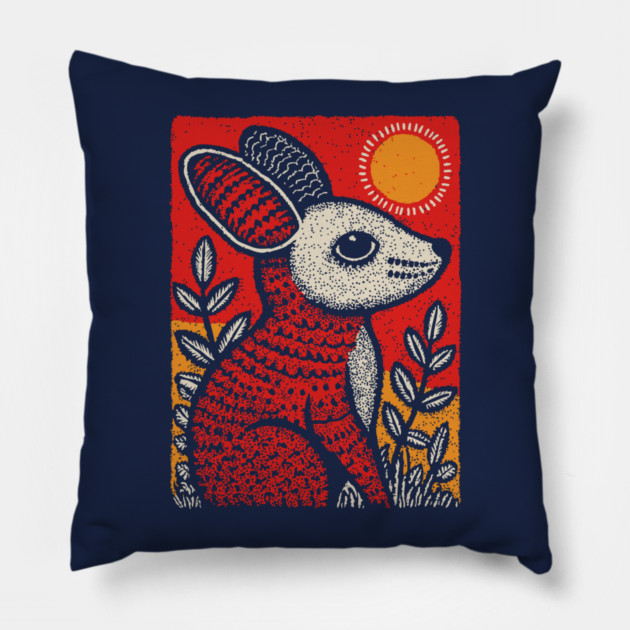 Cozy Mouse | The Little Red Folk Art Critter Pillow by TuncGK