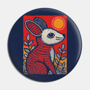 Cozy Mouse | The Little Red Folk Art Critter Pin