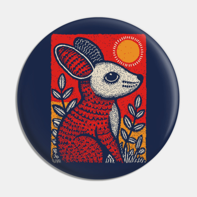 Cozy Mouse | The Little Red Folk Art Critter Pin by TuncGK