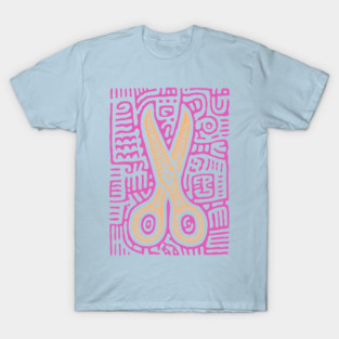 Psychedelic Barber Shears | The Abstract Haircut T-Shirt