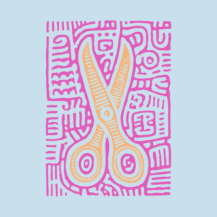 Psychedelic Barber Shears | The Abstract Haircut T-Shirt