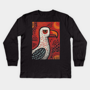 Seaside Seagull | The Coastal Drifter Kids Long Sleeve T-Shirt