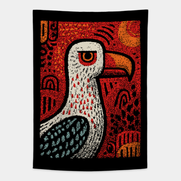 Seaside Seagull | The Coastal Drifter Tapestry by TuncGK