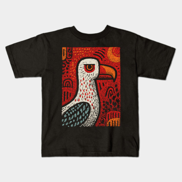 Seaside Seagull | The Coastal Drifter Kids T-Shirt by TuncGK