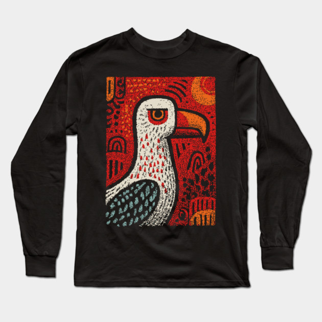 Seaside Seagull | The Coastal Drifter Long Sleeve T-Shirt by TuncGK