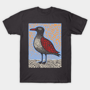 Folk Art Seagull | The Chip Thief of the Pier T-Shirt