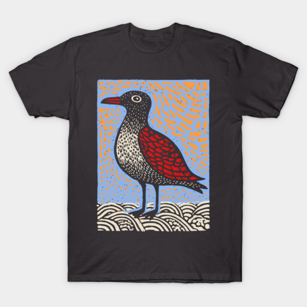 Folk Art Seagull | The Chip Thief of the Pier T-Shirt by TuncGK