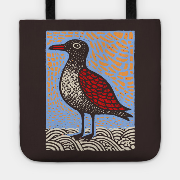 Folk Art Seagull | The Chip Thief of the Pier Tote by TuncGK