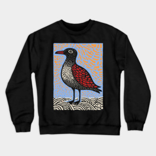 Folk Art Seagull | The Chip Thief of the Pier Crewneck Sweatshirt