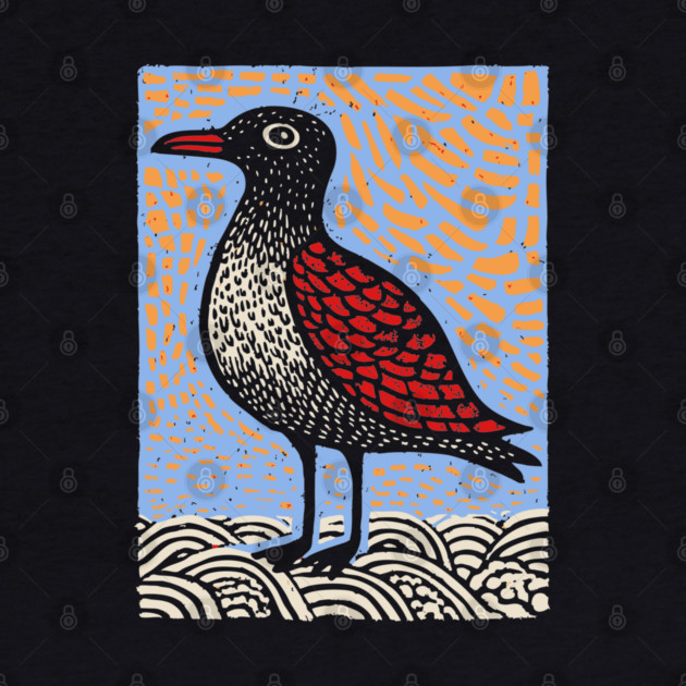 Folk Art Seagull | The Chip Thief of the Pier by TuncGK