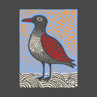 Folk Art Seagull | The Chip Thief of the Pier T-Shirt