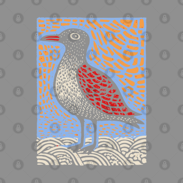 Folk Art Seagull | The Chip Thief of the Pier by TuncGK