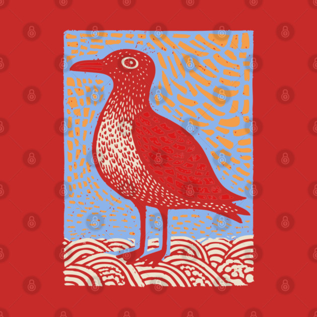 Folk Art Seagull | The Chip Thief of the Pier by TuncGK