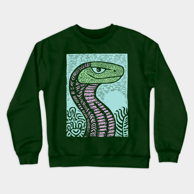 Serpentine Deceiver | The Garden of Eden Serpent Crewneck Sweatshirt by TuncGK