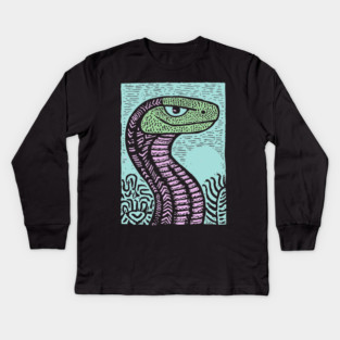 Serpentine Deceiver | The Garden of Eden Serpent Kids Long Sleeve T-Shirt