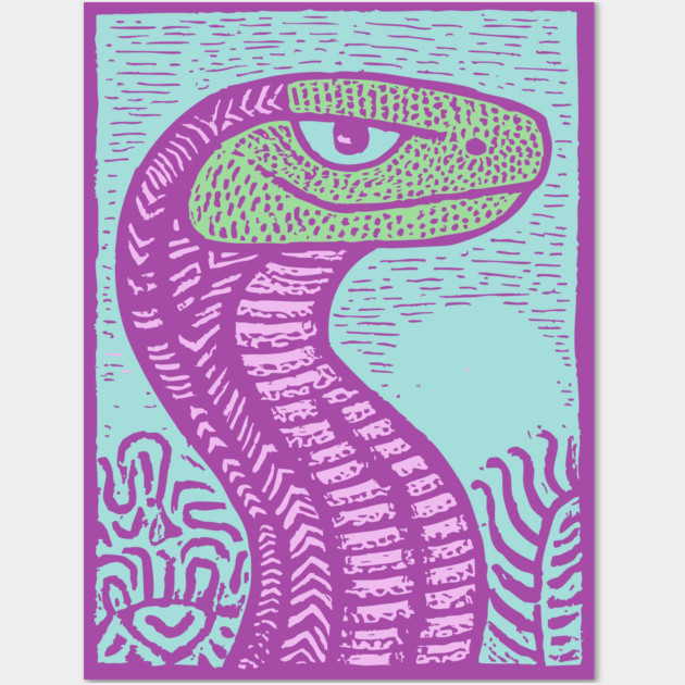Serpentine Deceiver | The Garden of Eden Serpent Wall Art by TuncGK