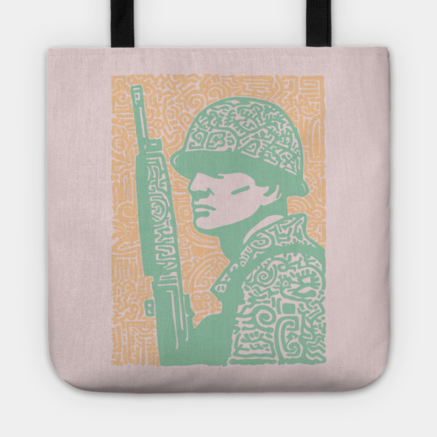 Abstract Soldier | The Stoic Infantryman Tote by TuncGK