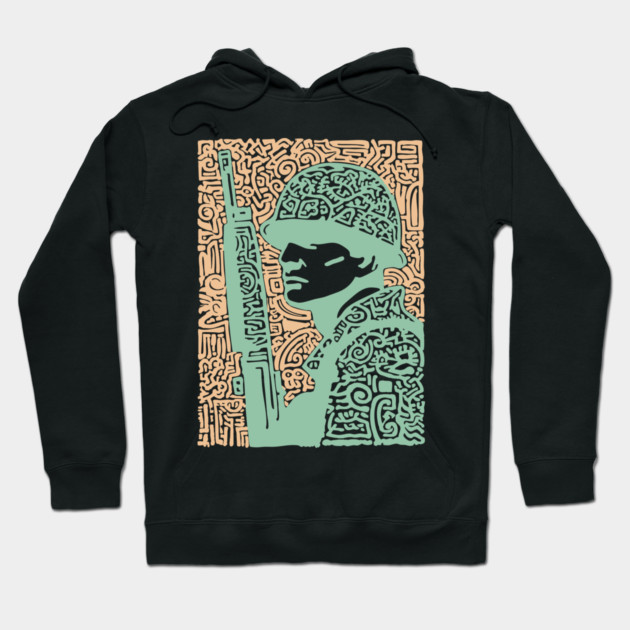 Abstract Soldier | The Stoic Infantryman Hoodie by TuncGK