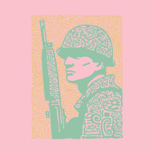 Abstract Soldier | The Stoic Infantryman T-Shirt