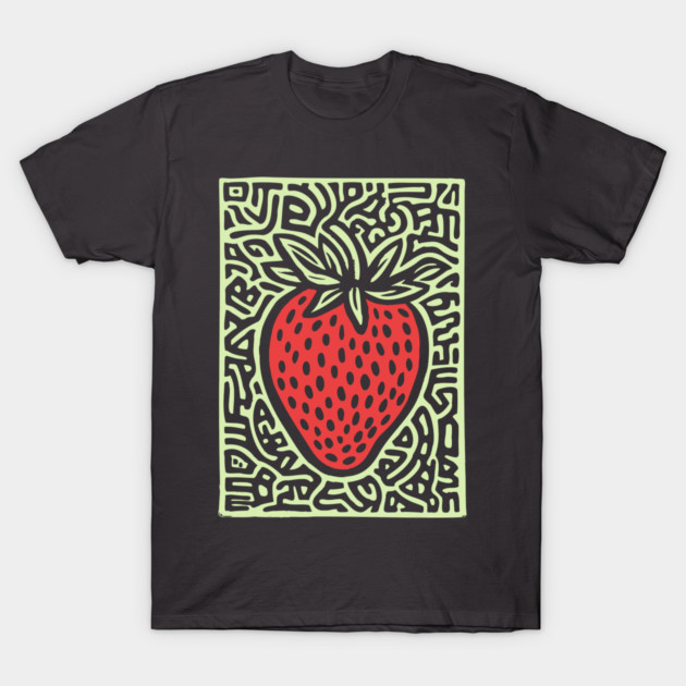 Psychedelic Strawberry | The Summer Solstice Fruit T-Shirt by TuncGK