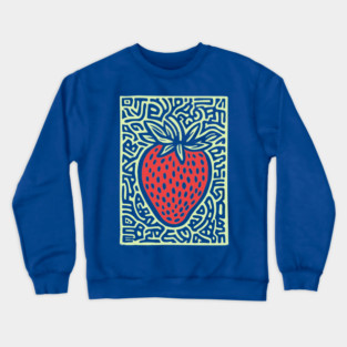 Psychedelic Strawberry | The Summer Solstice Fruit Crewneck Sweatshirt