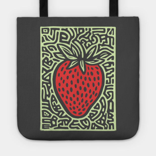Psychedelic Strawberry | The Summer Solstice Fruit Tote by TuncGK
