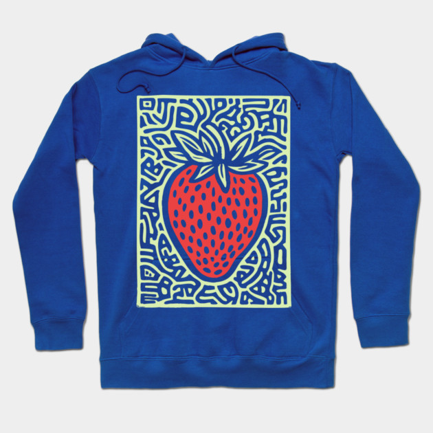 Psychedelic Strawberry | The Summer Solstice Fruit Hoodie by TuncGK