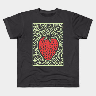 Psychedelic Strawberry | The Summer Solstice Fruit Kids T-Shirt