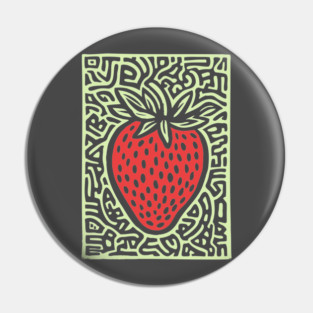 Psychedelic Strawberry | The Summer Solstice Fruit Pin