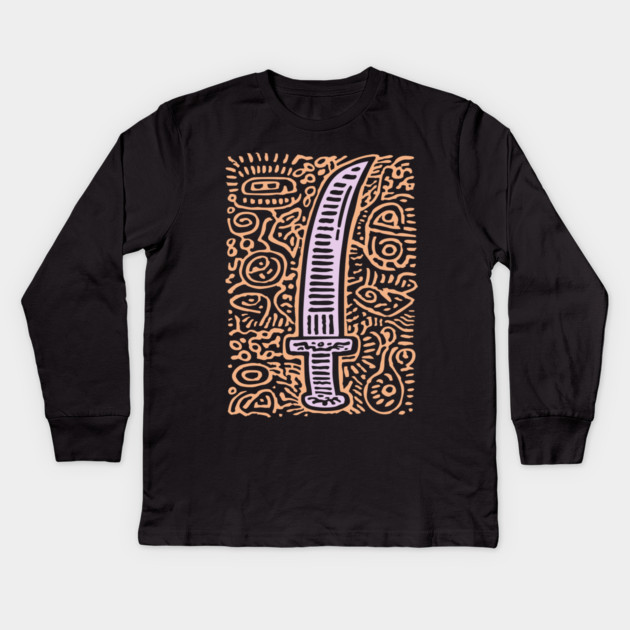 Mythical Sword | The Legendary Cursed Blade Kids Long Sleeve T-Shirt by TuncGK