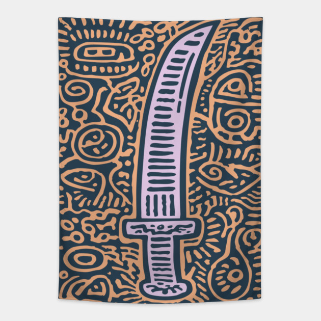 Mythical Sword | The Legendary Cursed Blade Tapestry by TuncGK