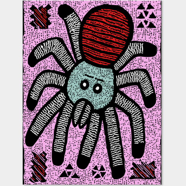 Whimsical Tarantula | The Friendly Arachnid Wall Art by TuncGK