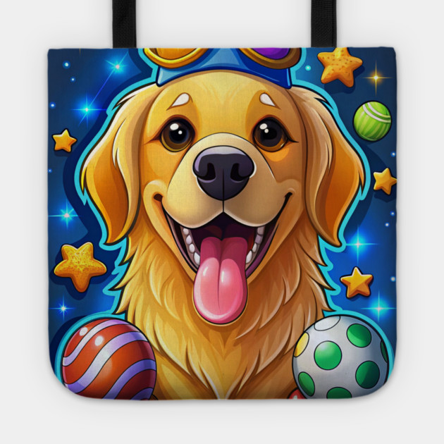 Golden Retriever With Funny Expressions and Happy Vibes for Dog Lovers Tote by IamActiveDog