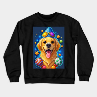 Golden Retriever With Funny Expressions and Happy Vibes for Dog Lovers Crewneck Sweatshirt