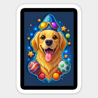 Golden Retriever With Funny Expressions and Happy Vibes for Dog Lovers Magnet