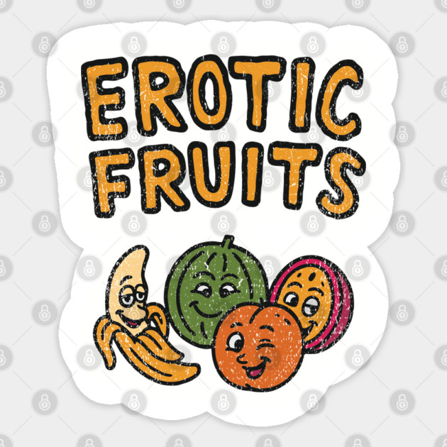 Erotic Fruits Juicy Vibes Adult Humor Sticker by Anticorporati
