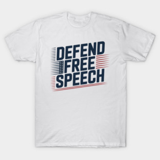 First Amendment Defend Free Speech USA Flag T-Shirt