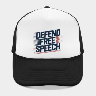 First Amendment Defend Free Speech USA Flag Hat