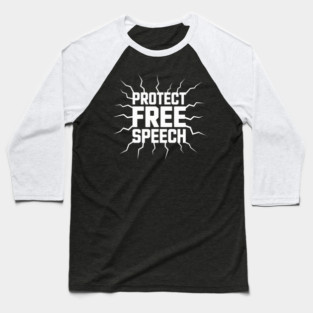Protect Free Speech Defend First Amendment Baseball T-Shirt