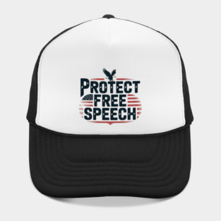 Protect Free Speech Eagle American Flag Hat