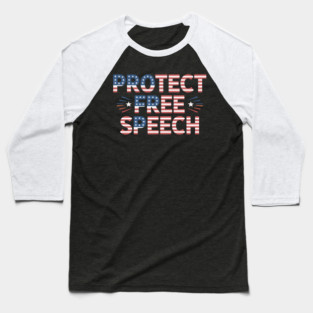 Protect Free Speech Pro First Amendment Baseball T-Shirt