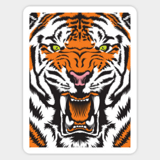 Tiger Growl Sticker