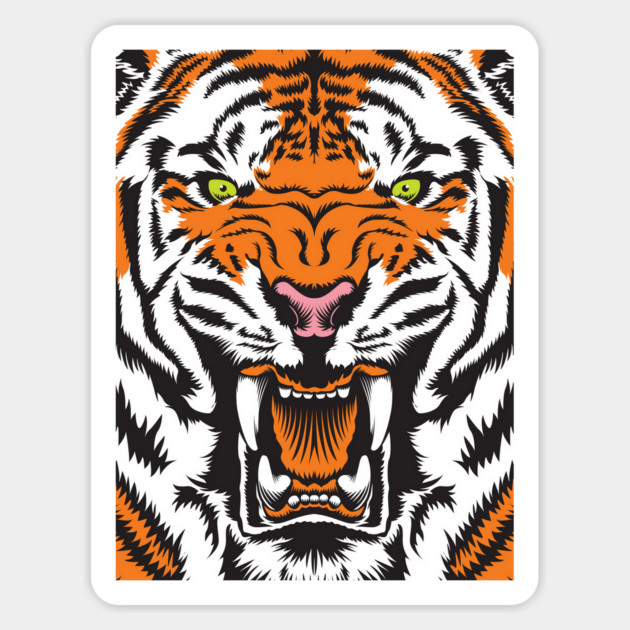 Tiger Growl Sticker by stayfrostybro