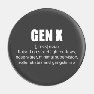 Gen X Christmas Pin
