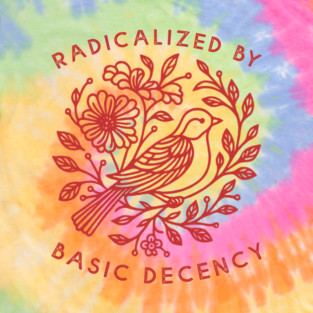 Radicalized by Basic Decency Dove Bird Anti Trump Protest Kids T-Shirt
