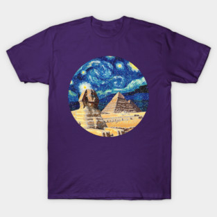 sphinx hsl starry night  colorful abstract design T-Shirt