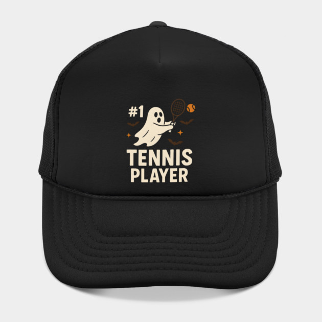 #1 Tennis Player Funny Halloween Ghost Gift by MakerMind8.2