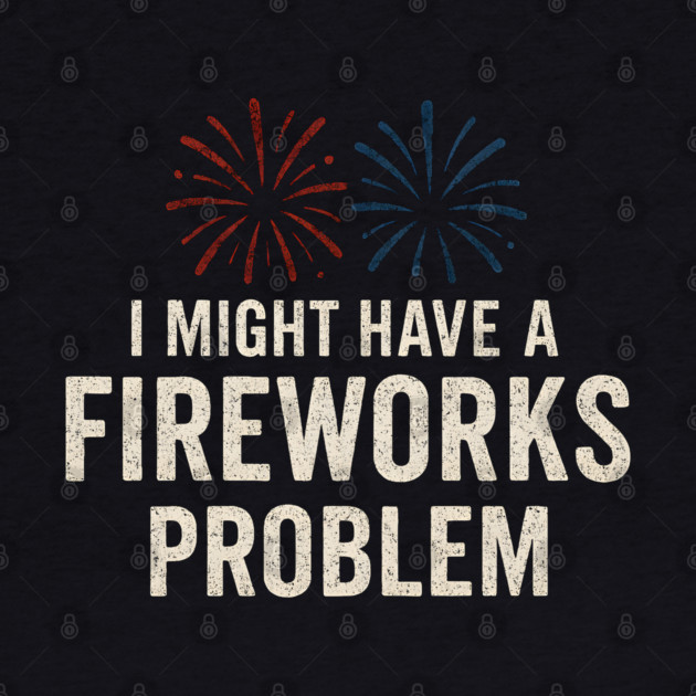 I Might Have a Fireworks Problem Funny 4th of July Gift by MakerMind8.2